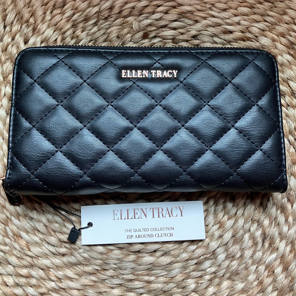 Black Quilted Womens Wallet